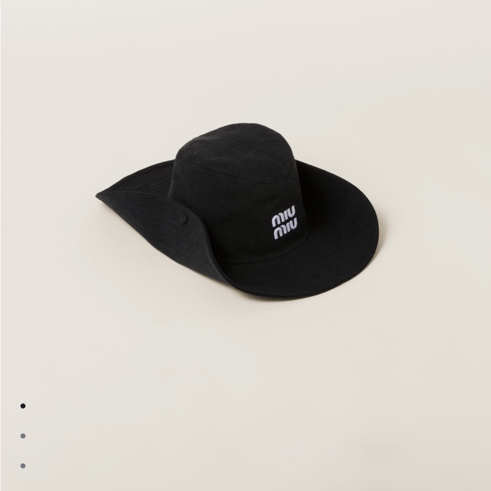 Miu Miu Drill cowboy hat- Black